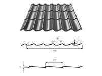 Bp2 Alfa Retro Matt színes acél cserepeslemez táblában