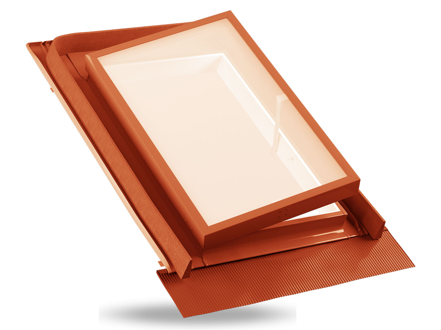 ALFA ADUO Téglavörs RAL8004 tetőkibúvó ablak kétirányú nyílás 45x73 cm