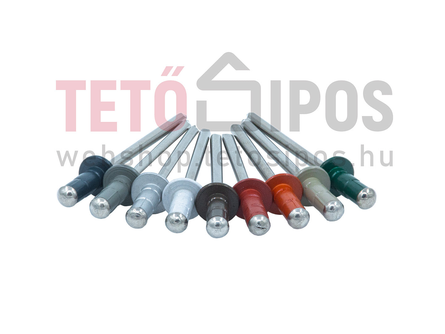 PREFA Színes alumínium patentszegecs 4 × 9,5mm