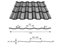 Bp2 Gamma Poliészter fényes színes acél cserepeslemez táblában
