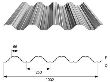 Bp2 T60 Poliészter fényes színes acél trapézlemez táblában
