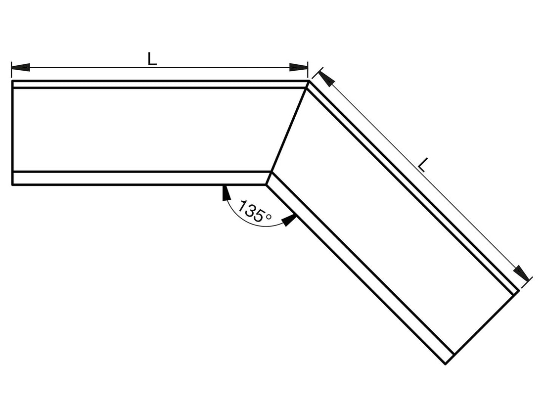 Lindab Színes acél Elite RVI belső Ereszcsatorna-szöglet félkörszelvényű függő ereszcsatornához, forrasztott 45°-os szögben 150