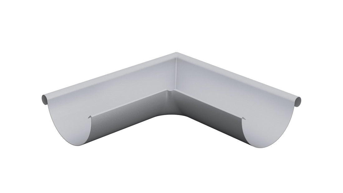 Lindab Színes acél Elite RVY külső Ereszcsatorna-szöglet félkörszelvényű függő ereszcsatornához, forrasztott 90°-os szögben 125