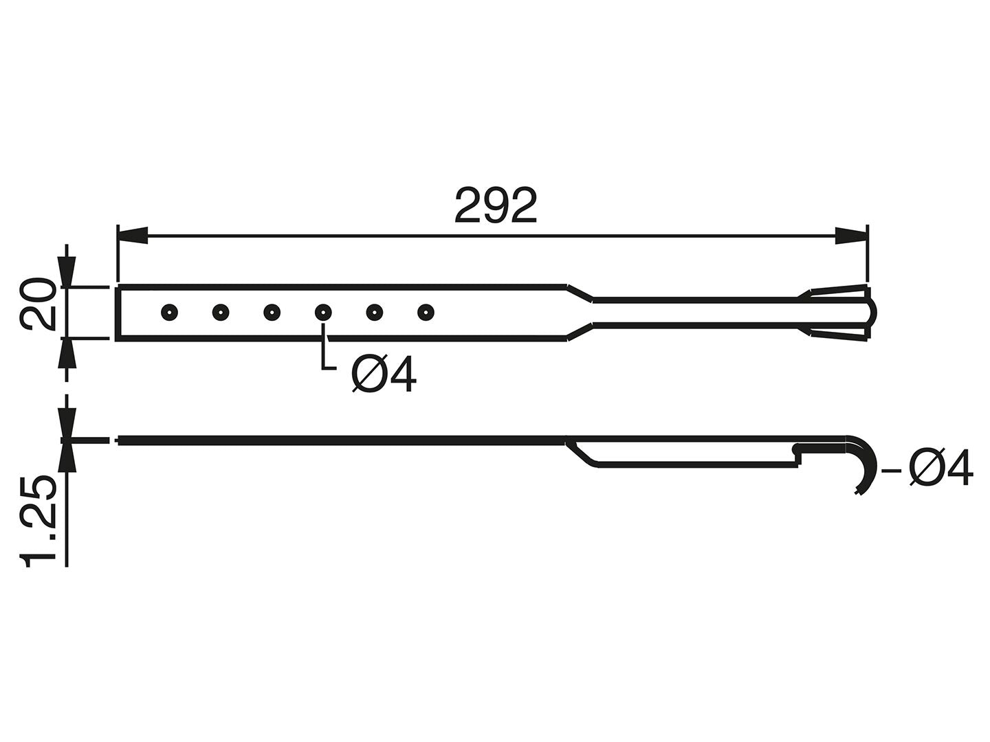Lindab Színes acél STAG Függesztőszalag félkörszelvényű, 125 és 150-es függő ereszcsatornához