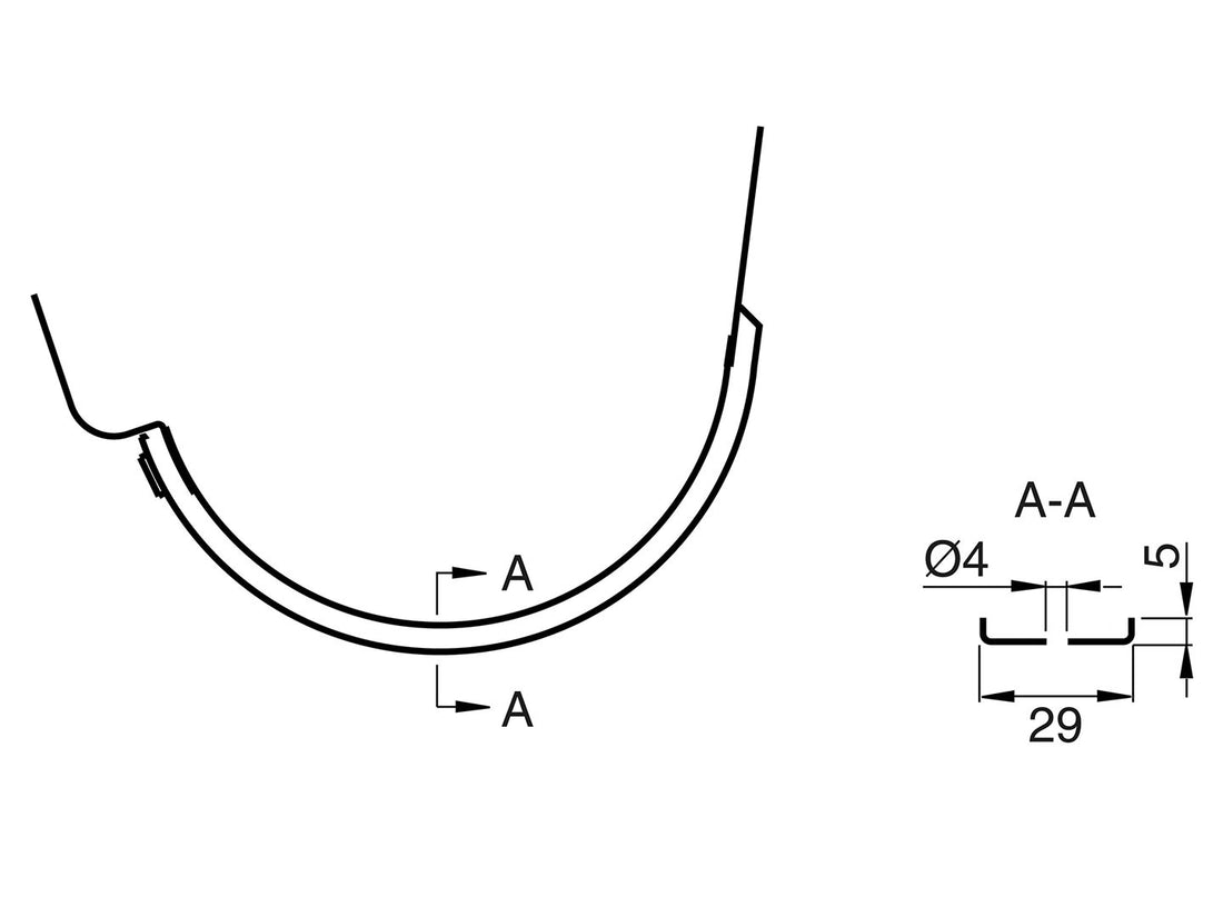 Lindab Galvanizált acél Magestic TB Fedőkengyel félkörös csatornatartóhoz 150
