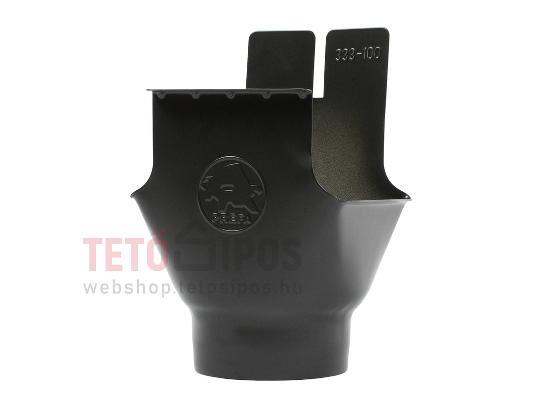 PREFA színes alumínium négyszögszelvényű ereszcsatorna betorkolló elem 500 x Ø 150