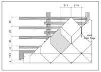 Cembrit szürke műpala 40x40 sarkított - TetőSipos