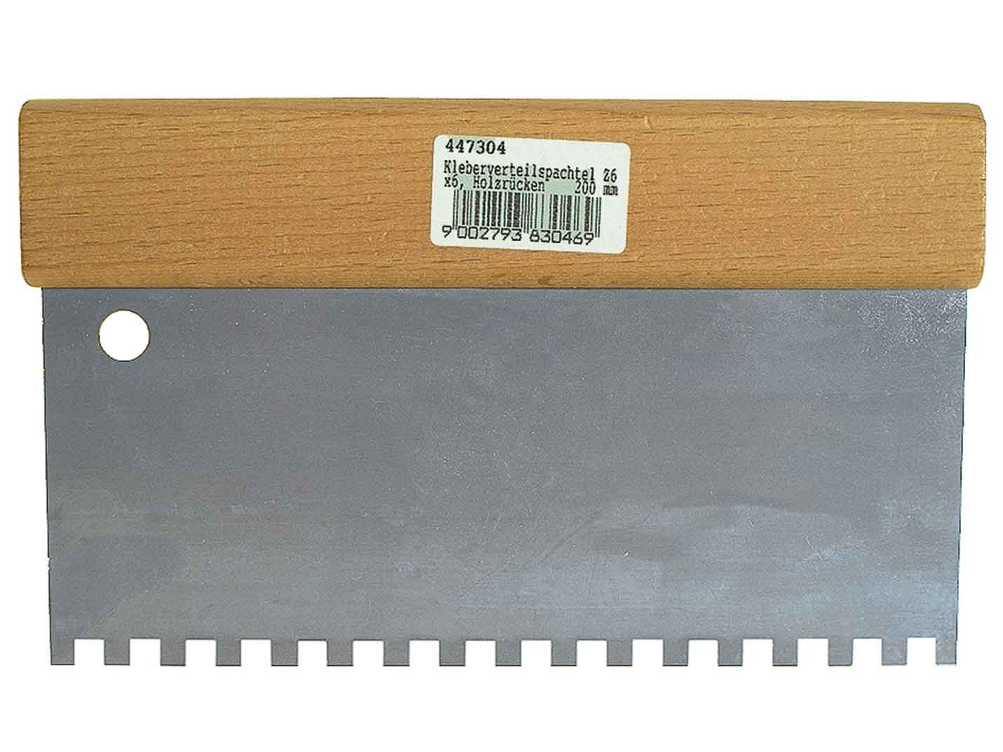 STUBAI Fogazott spatulya 2x2 mm
